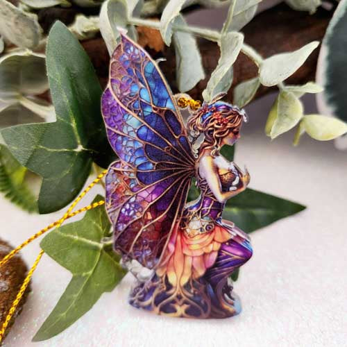 Colourful Hanging Fairy (flat. resin. approx. 8x4cm)
