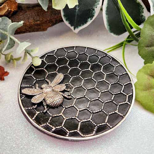 Black and Silver Bee Dish