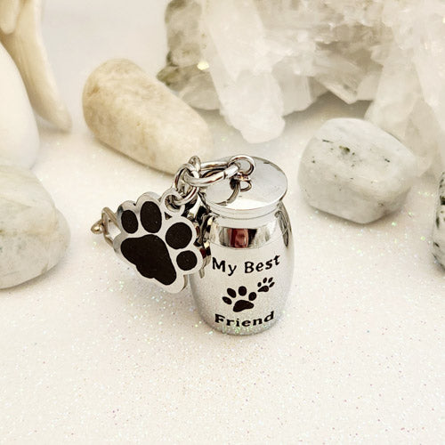 My Best Friend Tiny Pet Urn Keyring (stainless steel)