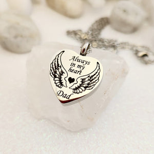 Always in My Heart Dad Keepsake Pendant with Chain