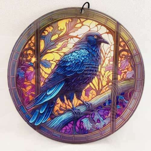 Hanging Raven Suncatcher (resin)