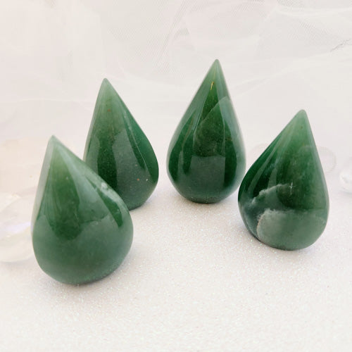 Green Aventurine Flame (assorted. approx. 5.8-6.5x3.5-3.8cm)