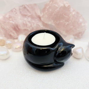 Black Cat Tealight Candle Holder