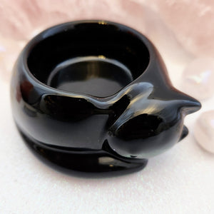 Black Cat Tealight Candle Holder