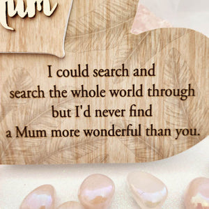 Mum Heart Plaque