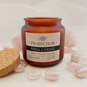 Protection Spell Candle  - Black Pepper Infused