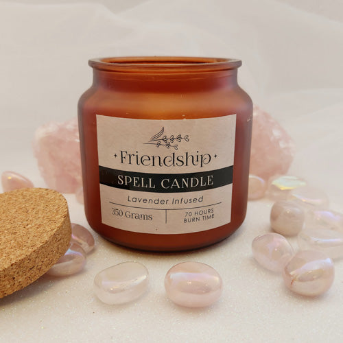 Friendship Spell Candle - Lavender Infused (approx. 70 hours burn time)
