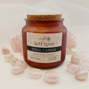 Self Love Spell Candle - Rose Petal Infused