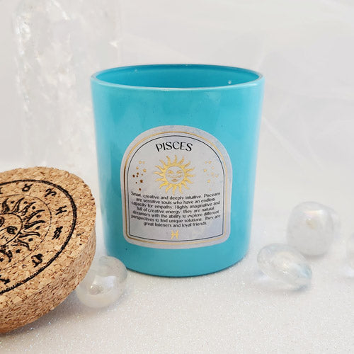 Pisces Gardenia Gemstone Candle (approx. 21 hours burn time)