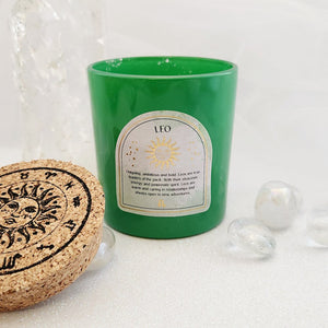 Leo Orange & Bergamot Gemstone Glass Candle
