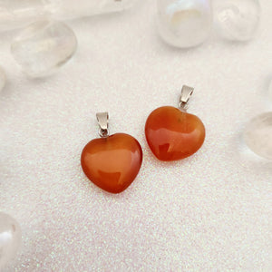 Carnelian/Agate Heart Pendant