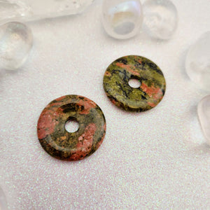 Unakite Donut Pendant