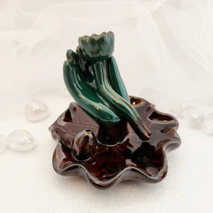 Lotus Hands Backflow Incense Burner