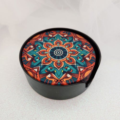 Flower Mandala Coasters (set of 6)