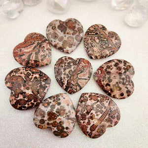 Leopardskin Jasper Heart