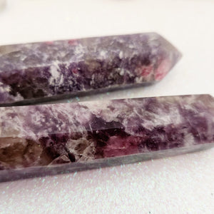 Lepidolite with Pink Tourmaline Polished Point