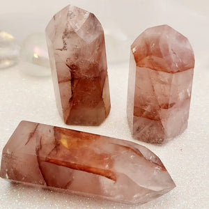 Hematoid Rose Quartz aka Sacred Heart Polished Poin