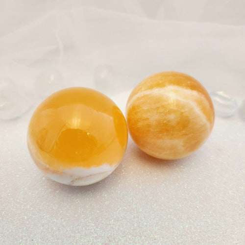 Orange Calcite Sphere (assorted. approx. 5cm diameter)