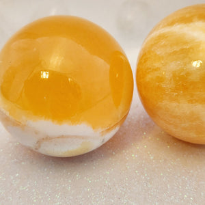 Orange Calcite Sphere