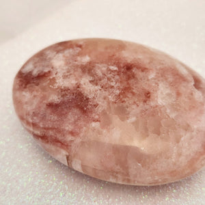 Rose Calcite Palm Stone