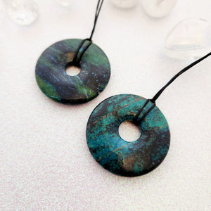 Chrysocolla Donut Pendant