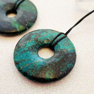 Chrysocolla Donut Pendant