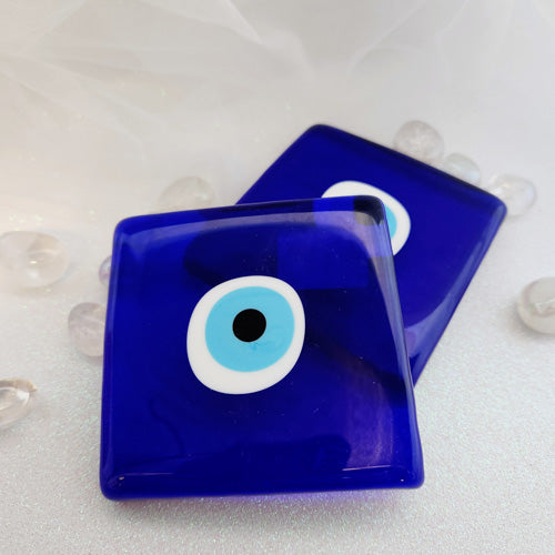 Blue Eye aka Evil Eye Glass Block (approx. 11 x 11cm)