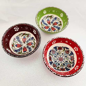 Turkish Hand Painted Dish Set with Flowers