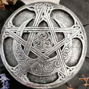 Pentagram and Crescent Incense Holder