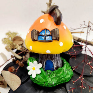 Orange Smoking Toadstool Incense Cone Holder