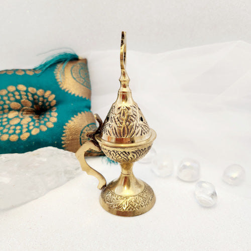 Brass Cone Incense Burner (approx. 11cm)