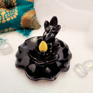 Tiered Lotus Pool Backflow Incense Burner