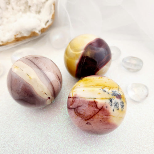 Mookite Jasper Sphere (assorted. approx 5.1cm diameter)