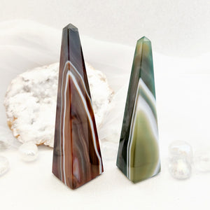 Dyed Agate Obelisk