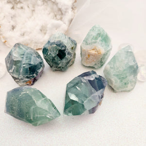 Green Fluorite Partially Polished Point