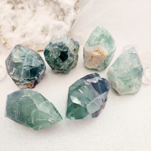 Green Fluorite Partially Polished Point (assorted. approx. 5.6-5.7x3.9-4.7cm)