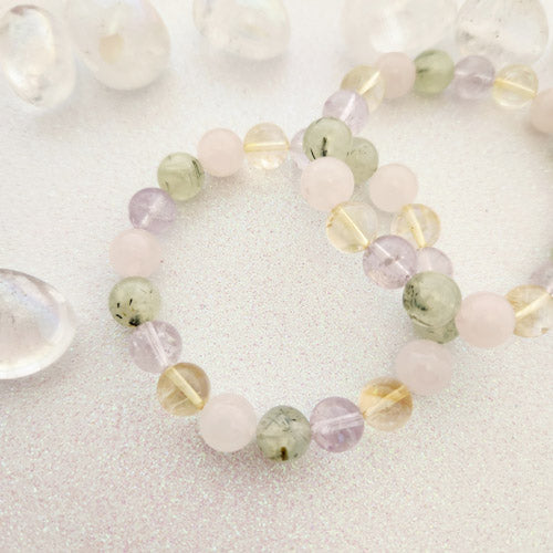 Prehnite Amethyst Citrine & Rose Quartz Bracelet (assorted)