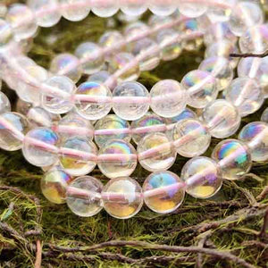 Angel Aura Quartz Bracelet (assorted. approx. 8mm round beads)