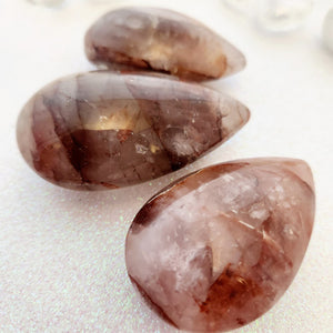 Hematoid Rose Quartz aka Sacred Heart Tear Drop