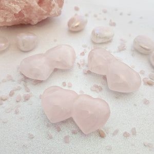 Rose Quartz Twin Flame Heart