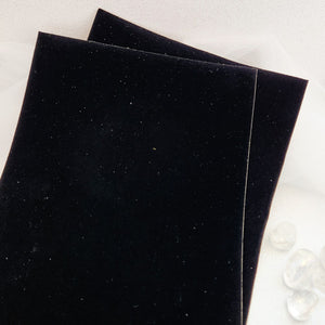 Black Velvet Craft Sheet with Adhesive Backing