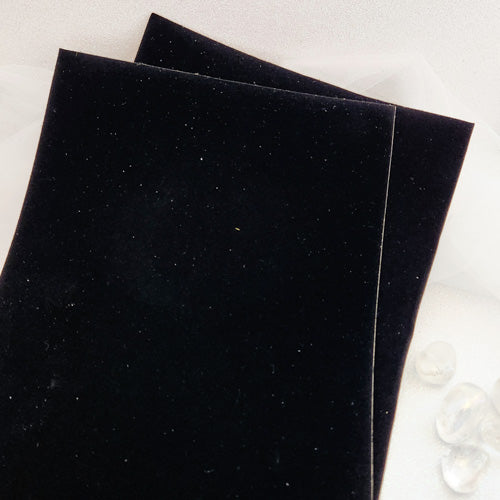 Black Velvet Craft Sheet with Adhesive Backing (approx. 30x20cm)