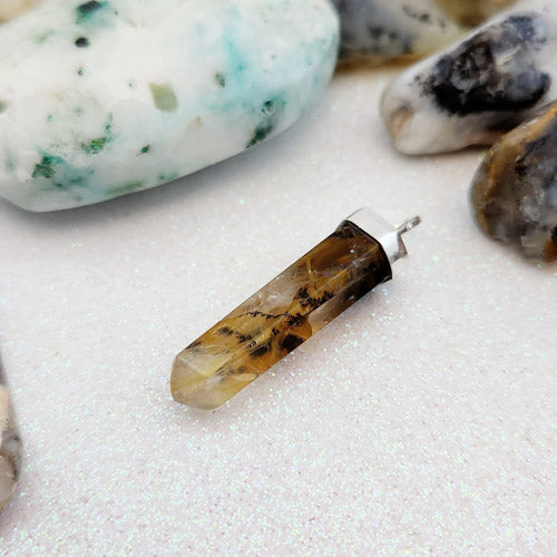 Golden Quartz Pendant (sterling silver)