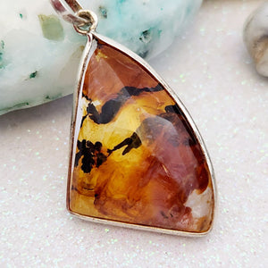 Dendritic Fire Quartz Pendant