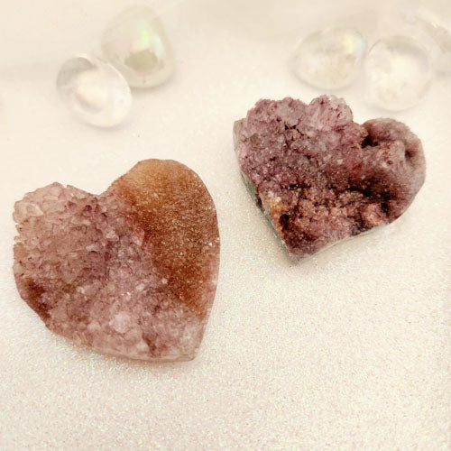 Amethyst Druzy Heart (assorted. approx. 4.6-5.5x5.1-5.2cm)