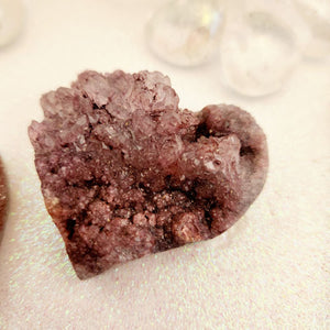 Amethyst Druzy Heart