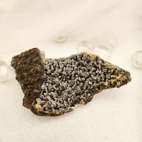 Black Amethyst Druzy Cluster (approx/ 13x8.7cm)