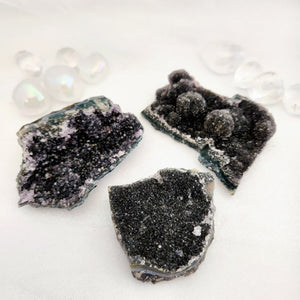 Black Amethyst Druzy Cluster