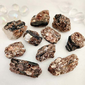 Raw Black Tourmaline & Mica Grounding Protection Crystal 