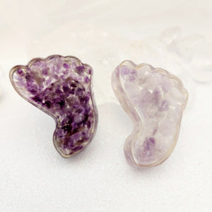 Amethyst Chips in Resin Footprint